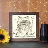 Cat Memorial - Paper Cutting Light Box - LightBoxGoodman - LightboxGoodman