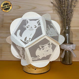 Cat - Pentagon 3D Lantern File - Cricut File - LightBoxGoodMan - LightboxGoodman