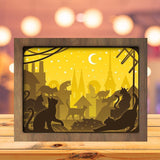 Cats In The City - Paper Cutting Light Box - LightBoxGoodman - LightboxGoodman