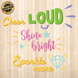 Cheer Loud - Cricut File - Svg, Png, Dxf, Eps - LightBoxGoodMan - LightboxGoodman