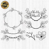 Cherry Blossom - Cricut File - Svg, Png, Dxf, Eps - LightBoxGoodMan - LightboxGoodman