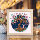 Cherry Blossom – Paper Cut Light Box File - Cricut File - 8x8 inches - LightBoxGoodMan