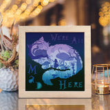 Cheshire Cat 2 - Paper Cut Light Box File - Cricut File - 8x8 inches  - LightBoxGoodMan