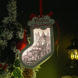 Christmas 1 - 3D Sock Lantern File - Cricut File - LightBoxGoodMan - LightboxGoodman