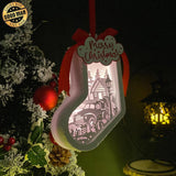 Christmas 1 - 3D Sock Lantern File - Cricut File - LightBoxGoodMan - LightboxGoodman