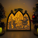 Christmas 1 - Paper Cut Nativity House Light Box File - Cricut File - 7x8 Inches - LightBoxGoodMan - LightboxGoodman