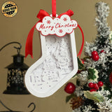 Christmas 2 - 3D Sock Lantern File - Cricut File - LightBoxGoodMan - LightboxGoodman