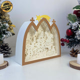 Christmas 2 - Paper Cut Nativity House Light Box File - Cricut File - 7x8 Inches - LightBoxGoodMan - LightboxGoodman