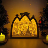 Christmas 3 - Paper Cut Nativity House Light Box File - Cricut File - 7x8 Inches - LightBoxGoodMan - LightboxGoodman