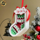 Christmas 5 - 3D Sock Lantern File - Cricut File - LightBoxGoodMan - LightboxGoodman