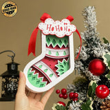 Christmas 5 - 3D Sock Lantern File - Cricut File - LightBoxGoodMan - LightboxGoodman