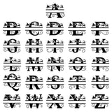 Christmas Alphabet Monogram - Cricut File - Svg, Png, Dxf, Eps - LightBoxGoodMan