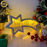 Christmas Angel - Paper Cut Star Light Box File - Cricut File - 28x13.7cm - LightBoxGoodMan - LightboxGoodman