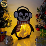 Christmas Bear - Paper Cut Penguin Light Box File - Cricut File - 25x20cm - LightBoxGoodMan - LightboxGoodman