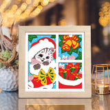 Christmas Cat 3 – Paper Cut Light Box File - Cricut File - 8x8 inches - LightBoxGoodMan - LightboxGoodman