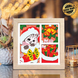 Christmas Cat 3 – Paper Cut Light Box File - Cricut File - 8x8 inches - LightBoxGoodMan - LightboxGoodman