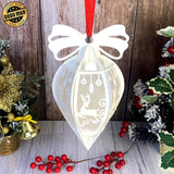 Christmas Deer - Droplet Lantern File - Cricut SVG File - LightBoxGoodMan - LightboxGoodman