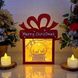 Christmas Deer - Paper Cut Gift Light Box File - Cricut File - 21x16cm - LightBoxGoodMan