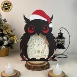 Christmas Deer - Paper Cut Owl Light Box File - Cricut File - 25x20 cm - LightBoxGoodMan - LightboxGoodman