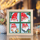 Christmas Gnome 14 – Paper Cut Light Box File - Cricut File - 8x8 inches - LightBoxGoodMan