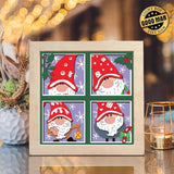 Christmas Gnome 14 – Paper Cut Light Box File - Cricut File - 8x8 inches - LightBoxGoodMan - LightboxGoodman