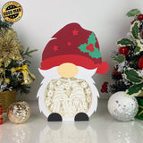 Christmas Gnome 2 - Paper Cut Gnome Light Box File - Cricut File - 10x7 inches - LightBoxGoodMan - LightboxGoodman