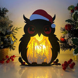 Christmas Gnome 2 - Paper Cut Owl Light Box File - Cricut File - 25x20 cm - LightBoxGoodMan - LightboxGoodman