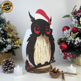 Christmas Gnome 2 - Paper Cut Owl Light Box File - Cricut File - 25x20 cm - LightBoxGoodMan - LightboxGoodman