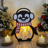 Christmas Gnome 2 - Paper Cut Penguin Light Box File - Cricut File - 25x20cm - LightBoxGoodMan