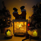 Christmas Gnome 2 - Paper Cut Santa Light Box File - Cricut File - 28,4x14,7cm - LightBoxGoodMan - LightboxGoodman