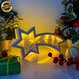 Christmas Gnome 2 - Paper Cut Star Light Box File - Cricut File - 28x13.7cm - LightBoxGoodMan - LightboxGoodman