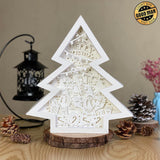 Christmas Gnome 2 - Paper Cut Tree Light Box File - Cricut File - 20x22cm - LightBoxGoodMan - LightboxGoodman