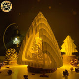 Christmas Gnome - 3D Pop-up Light Box Pine File - Cricut File - LightBoxGoodMan - LightboxGoodman