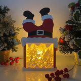 Christmas Gnome 4 - Paper Cut Santa Light Box File - Cricut File - 28,4x14,7cm - LightBoxGoodMan