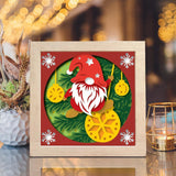 Christmas Gnome 6 – Paper Cut Light Box File - Cricut File - 8x8 inches - LightBoxGoodMan