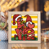 Christmas Gnome Love – Paper Cut Light Box File - Cricut File - 8x8 inches - LightBoxGoodMan - LightboxGoodman