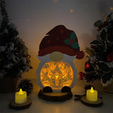 Christmas Gnome - Paper Cut Gnome Light Box File - Cricut File - 10x7 inches - LightBoxGoodMan - LightboxGoodman