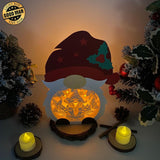 Christmas Gnome - Paper Cut Gnome Light Box File - Cricut File - 10x7 inches - LightBoxGoodMan - LightboxGoodman