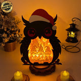 Christmas Gnome - Paper Cut Owl Light Box File - Cricut File - 25x20 cm - LightBoxGoodMan - LightboxGoodman