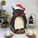 Christmas Gnome - Paper Cut Owl Light Box File - Cricut File - 25x20 cm - LightBoxGoodMan - LightboxGoodman