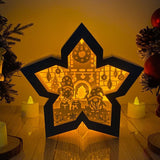 Christmas Gnome - Paper Cut Snowflake Light Box File - Cricut File - 7.5x7.5 inches - LightBoxGoodMan - LightboxGoodman