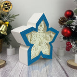 Christmas Gnome - Paper Cut Snowflake Light Box File - Cricut File - 7.5x7.5 inches - LightBoxGoodMan - LightboxGoodman