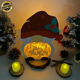 Christmas Gnome Truck - Paper Cut Gnome Light Box File - Cricut File - 10x7 inches - LightBoxGoodMan - LightboxGoodman