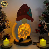 Christmas Gnome Truck - Paper Cut Gnome Light Box File - Cricut File - 10x7 inches - LightBoxGoodMan - LightboxGoodman