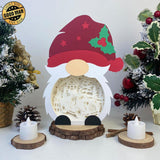 Christmas Gnome Truck - Paper Cut Gnome Light Box File - Cricut File - 10x7 inches - LightBoxGoodMan - LightboxGoodman