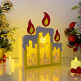 Christmas House - Paper Cut Candle Light Box File - Cricut File - 8,6x7 inches - LightBoxGoodMan - LightboxGoodman