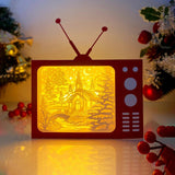 Christmas In The Forest - Paper Cut Television Light Box File - Cricut File - 8x7 inches - LightBoxGoodMan - LightboxGoodman