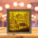 Christmas In The Forest- Paper Cutting Light Box - LightBoxGoodman - LightboxGoodman