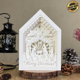 Christmas Nativity 2 - Paper Cut House Light Box File - Cricut File - 13x19 cm - LightBoxGoodMan - LightboxGoodman