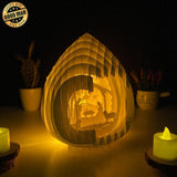 Christmas Nativity - 3D Pop-up Light Box Droplet File - Cricut File - LightBoxGoodMan - LightboxGoodman